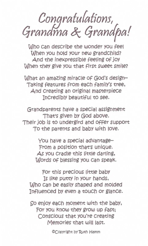 Congratulations, Grandma & Grandpa Congratulations, Grandma & Grandpa