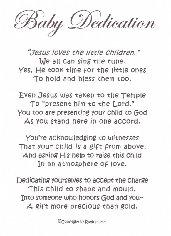 Baby Dedication Baby Dedication