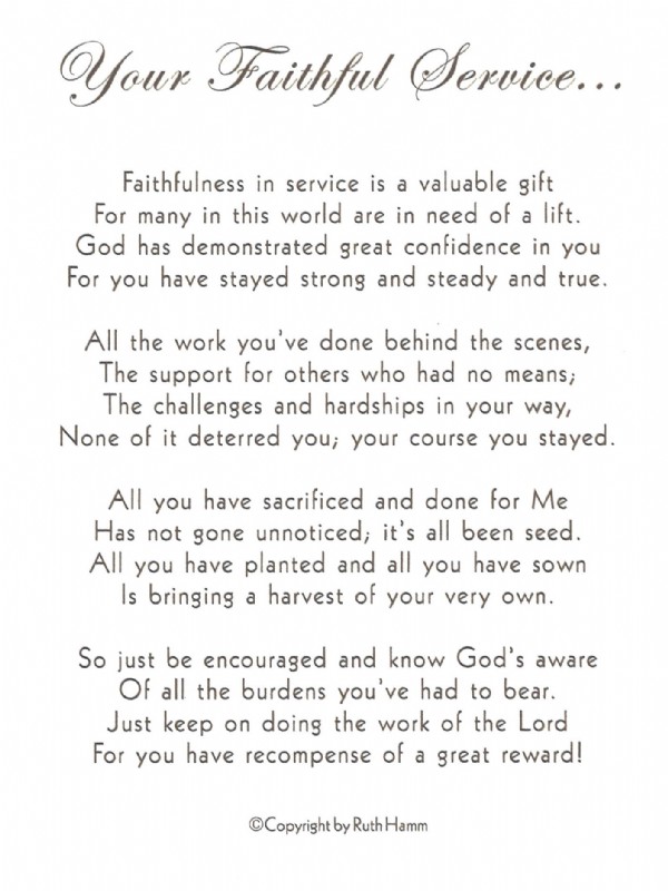 Your Faithful Service Your Faithful Service
