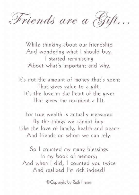 Friends are a Gift Friends are a Gift