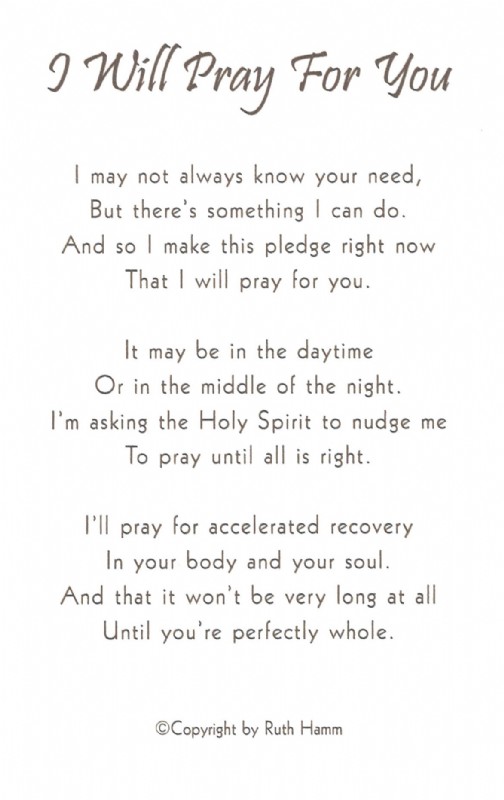 I Will Pray For You I Will Pray For You