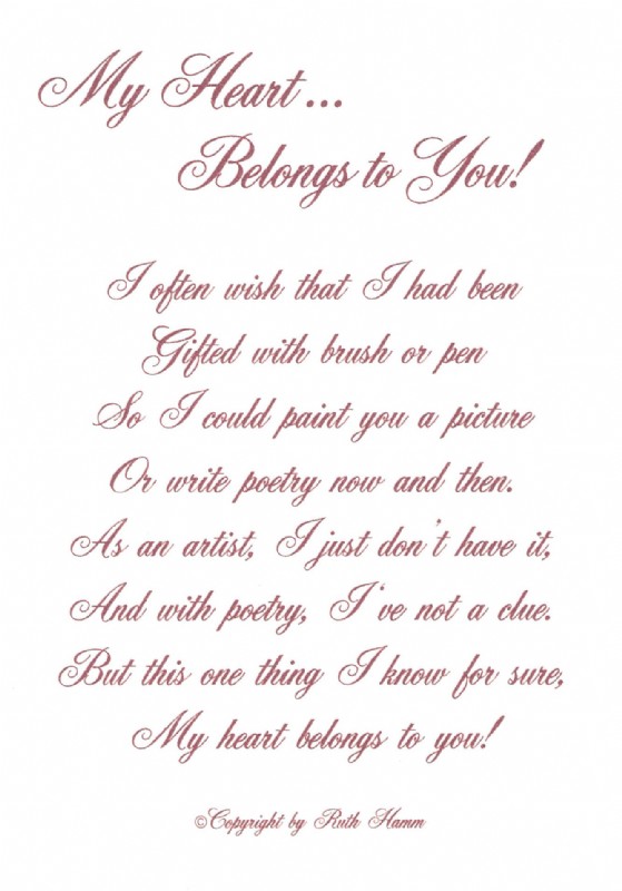 My Heart Belongs to You! My Heart Belongs to You!