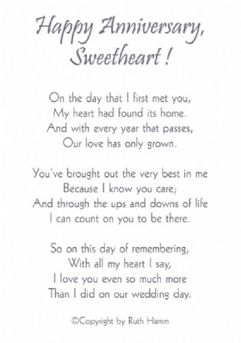 Happy Anniversary, Sweetheart