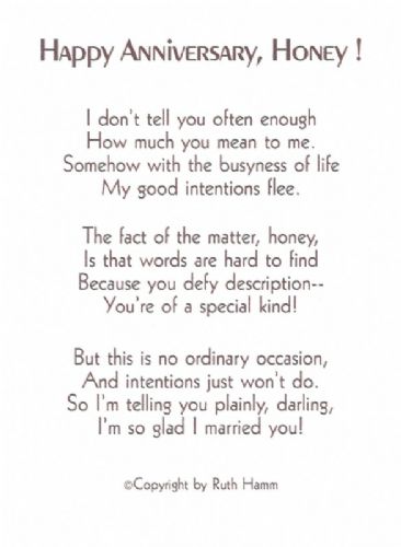 Happy Anniversary, Honey