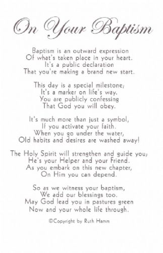 On Your Baptism
