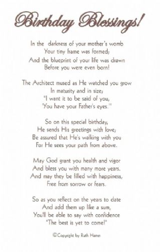 Birthday Blessings!