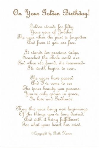 On Your Golden Birthday!