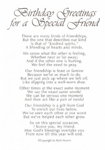 Birthday Greetings For a Special Friend