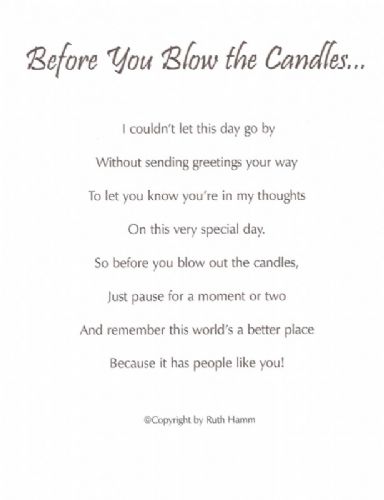 Before You Blow Out the Candles...