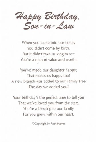 Happy Birthday, Son-in-Law
