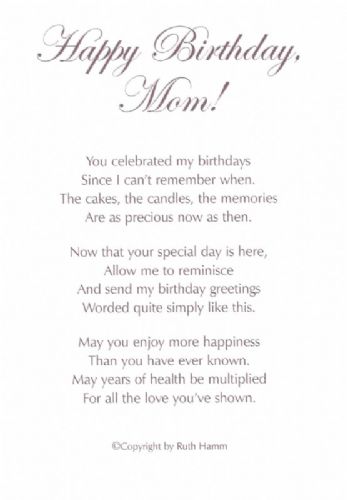 Happy Birthday Mom!