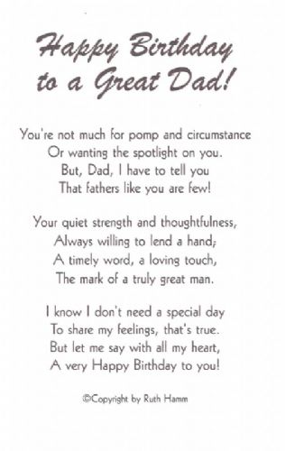 Happy Birthday to a Great Dad!