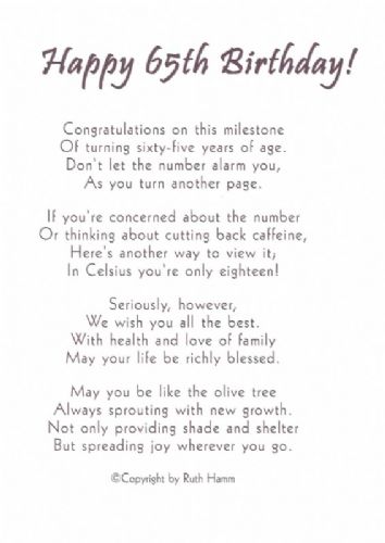 Happy 65th Birthday!