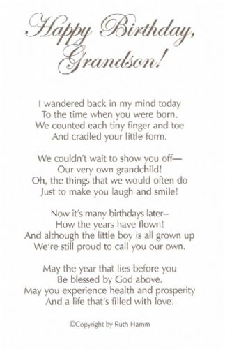 Happy Birthday, Grandson!