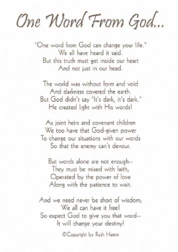 One Word From God