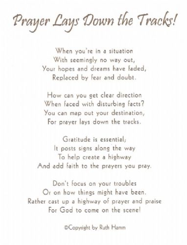 Prayer Lays Down the Tracks