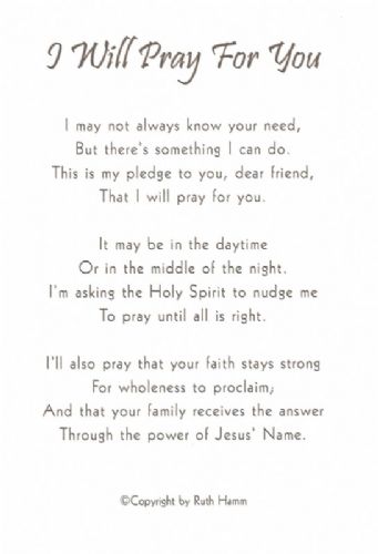 I Will Pray For You
