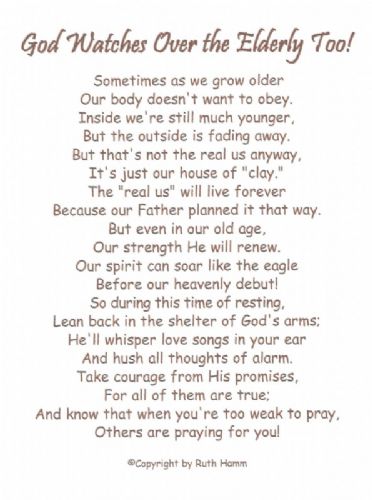God Watches Over the Elderly Too!