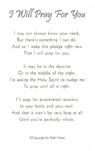 I Will Pray For You