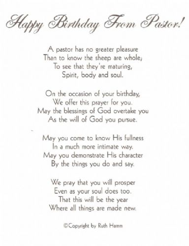 Happy Birthday From Pastor