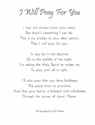 I Will Pray For You