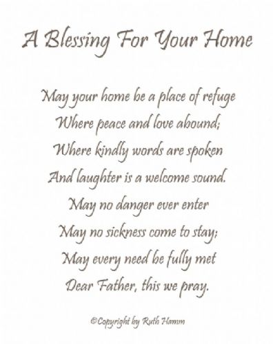 A Blessing For Your Home