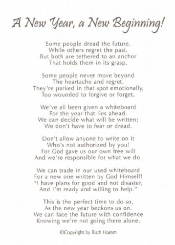 A New Year--A New Beginning