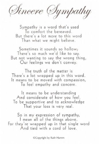 Sincere Sympathy