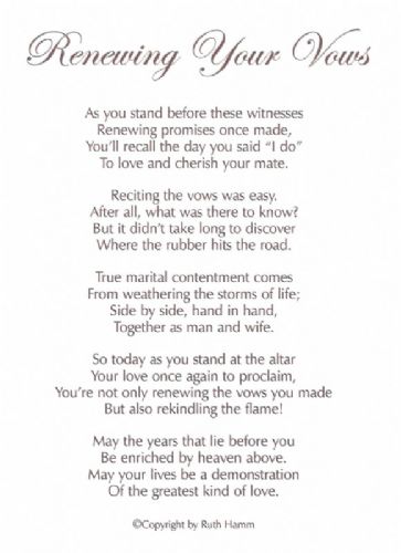 Renewing Your Vows