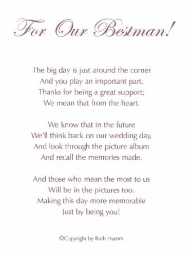 For Our Bestman!