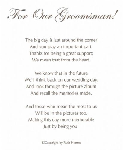 For Our Groomsmen!