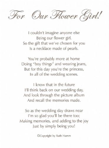 For Our Flower Girl!