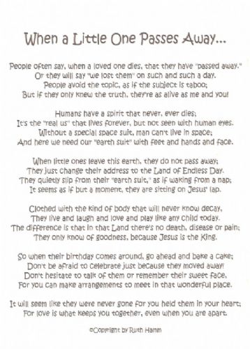 When a Little One Passes Away...